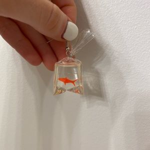 Funny gold fish earrings